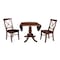 International Concepts Round 42 in Round Top Pedestal Table with 2 Chairs, Espresso, 42 in W, 42 in L, 29.5 in H, Wood K581-42DPT-C613-2 - alternate 2